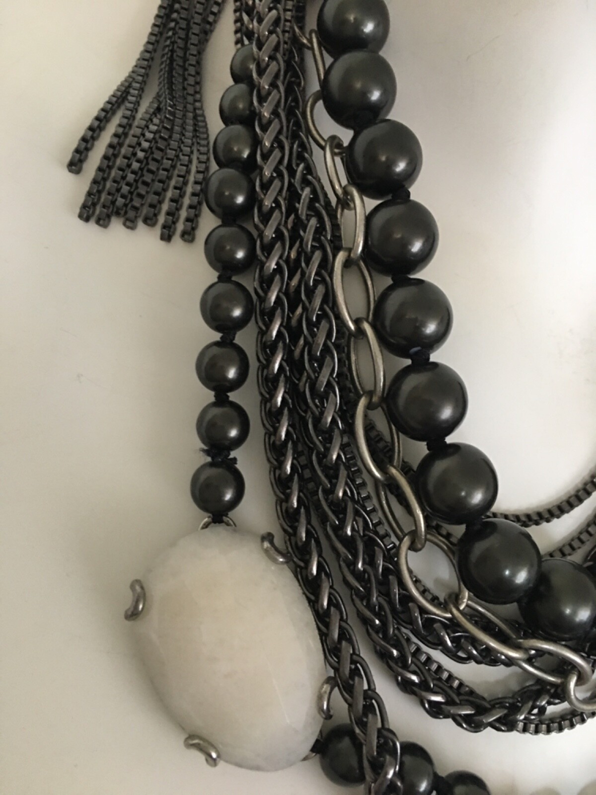 Black Pearl Statement Necklace