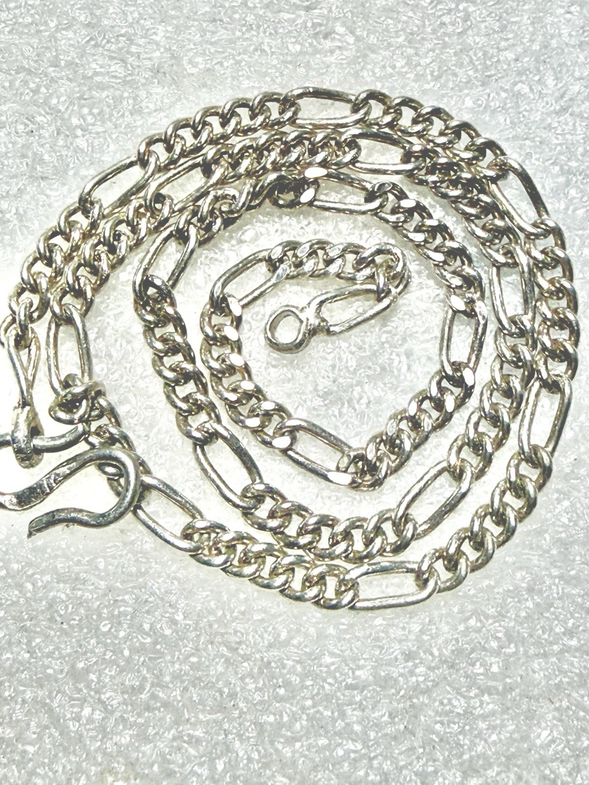 Vintage 925 Sterling Silver 18” FIGARO Chain With S Hook Clasp 19.85g