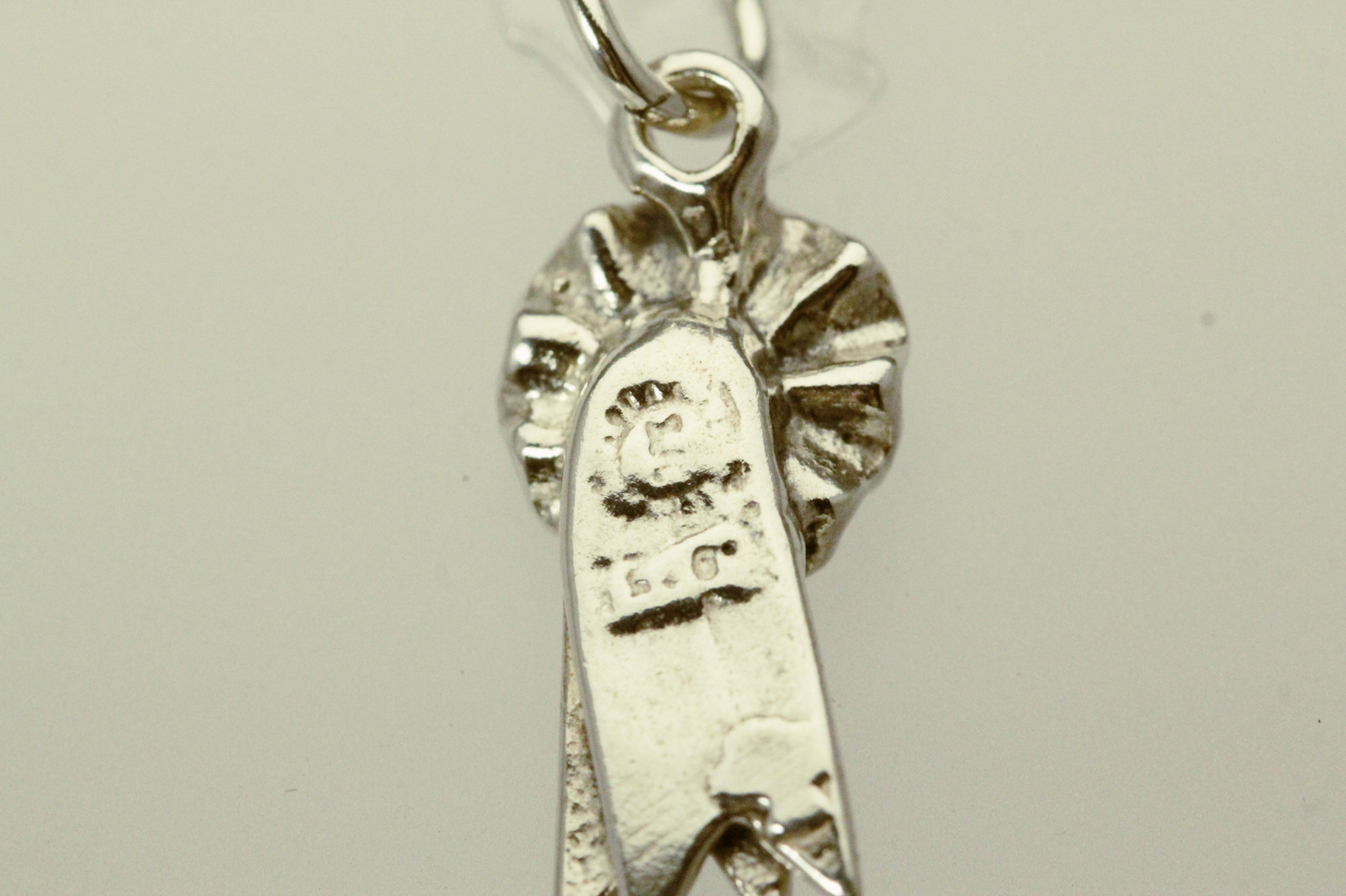 925 Sterling Silver 1st Place Ribbon Charm or Pendant 2.1 Grams (PEN9092)