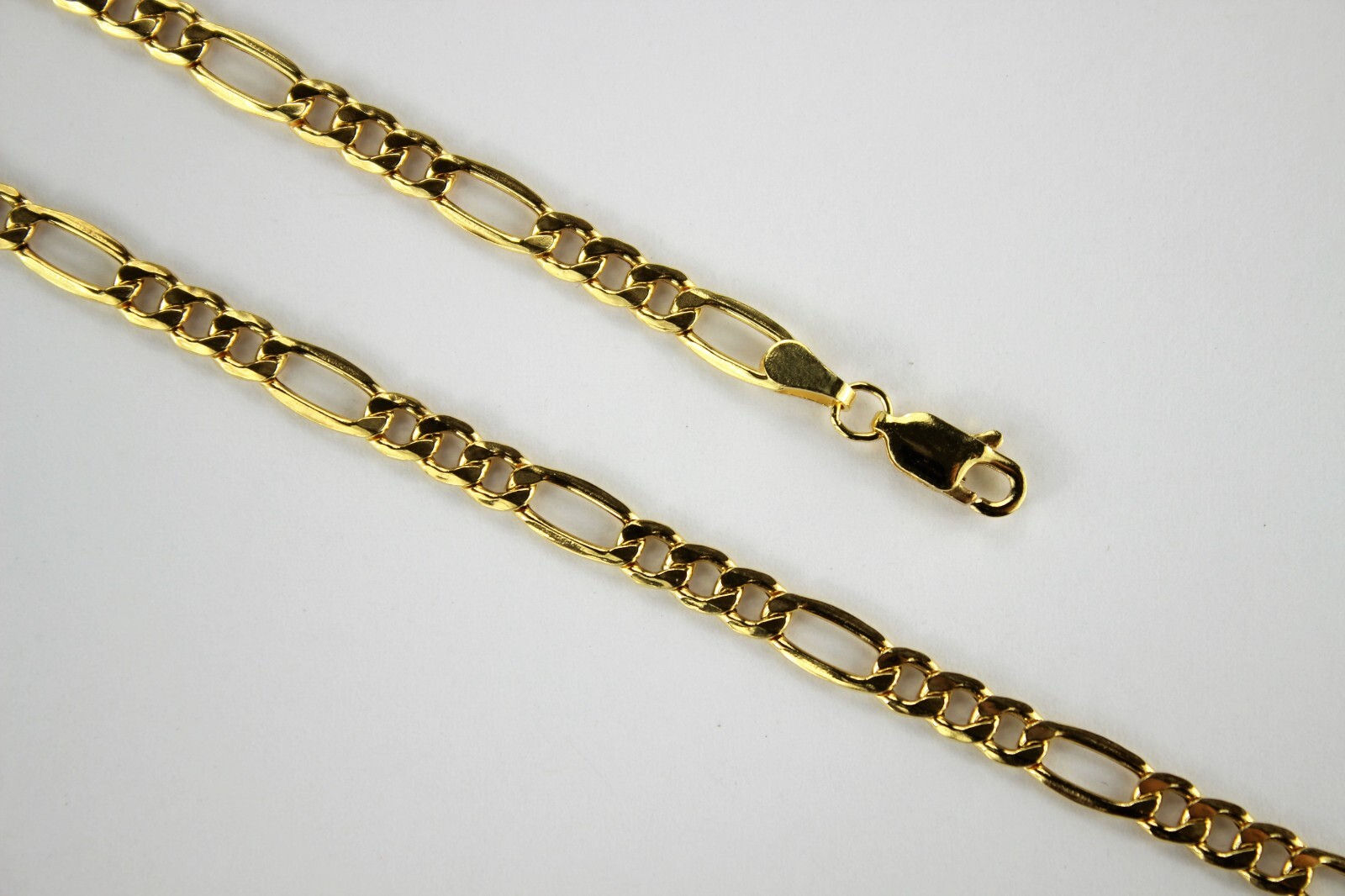 10k Yellow Gold 2mm-5.5mm Figaro Link Chain Necklace Bracelet 7″-30″ Hollow