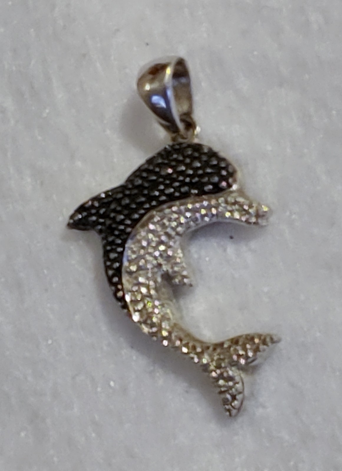 VTG-Signed JCM-5/8 in x 7/8 in Necklace Pendant-925 STERLING SILVER-Pendant Only