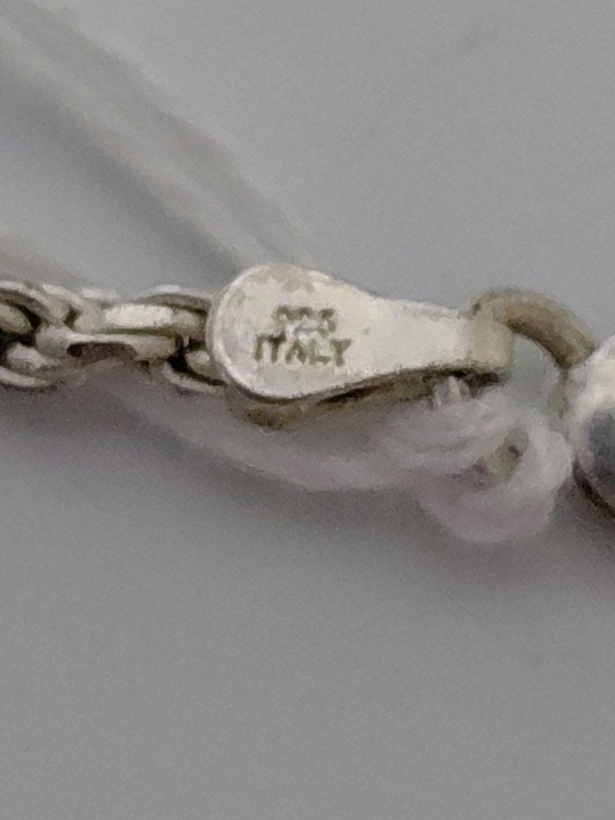 Sterling Silver Rope Chain Marked Italy 925 Long 29 Inches 13.8 Grams