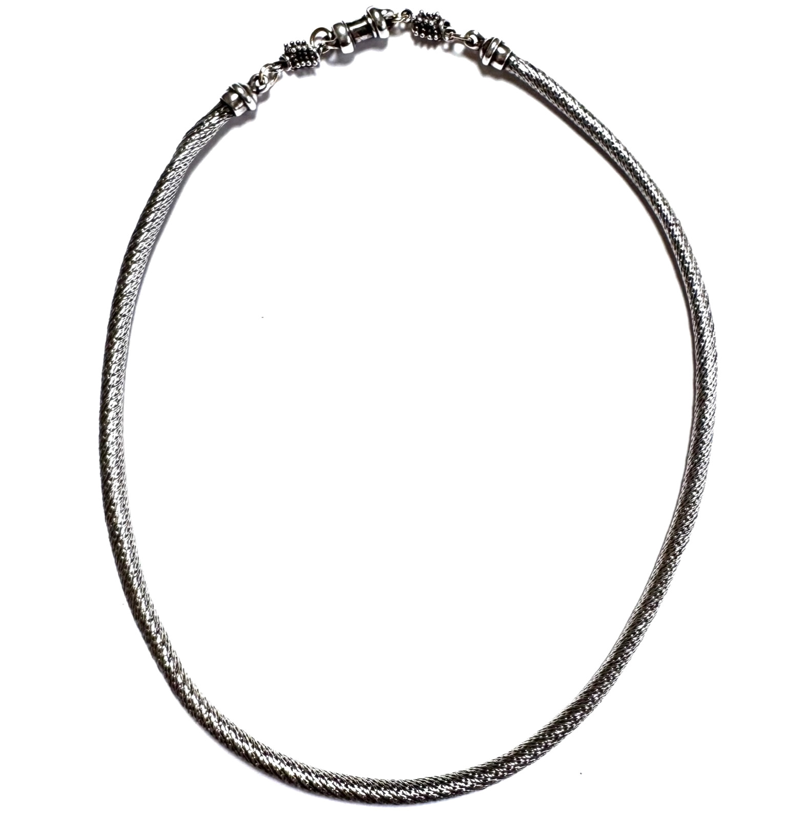 MICHAEL DAWKINS Necklace ONLY 4.5mm Sterling Silver 17.5” Mesh VERY GOOD COND