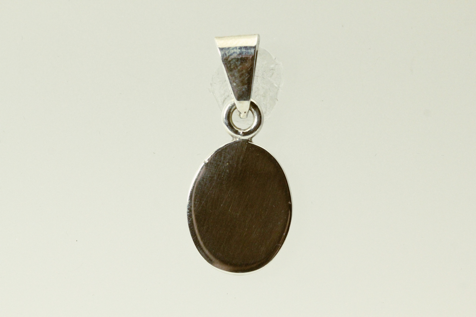 925 Sterling Silver Engravable Oval Pendant 4.6 Grams (PEN4546)