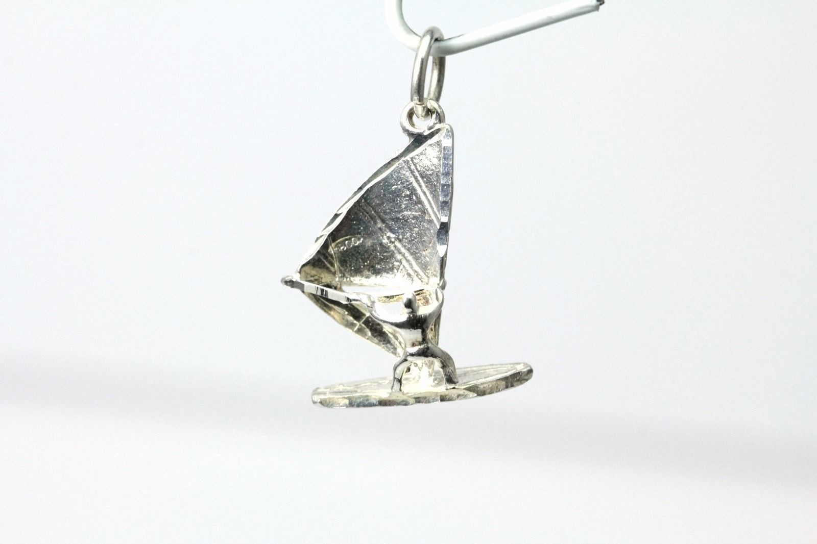 925 Sterling Silver Sailboarder Windsurfer Sport Charm 1.7 Grams (PEN3470)