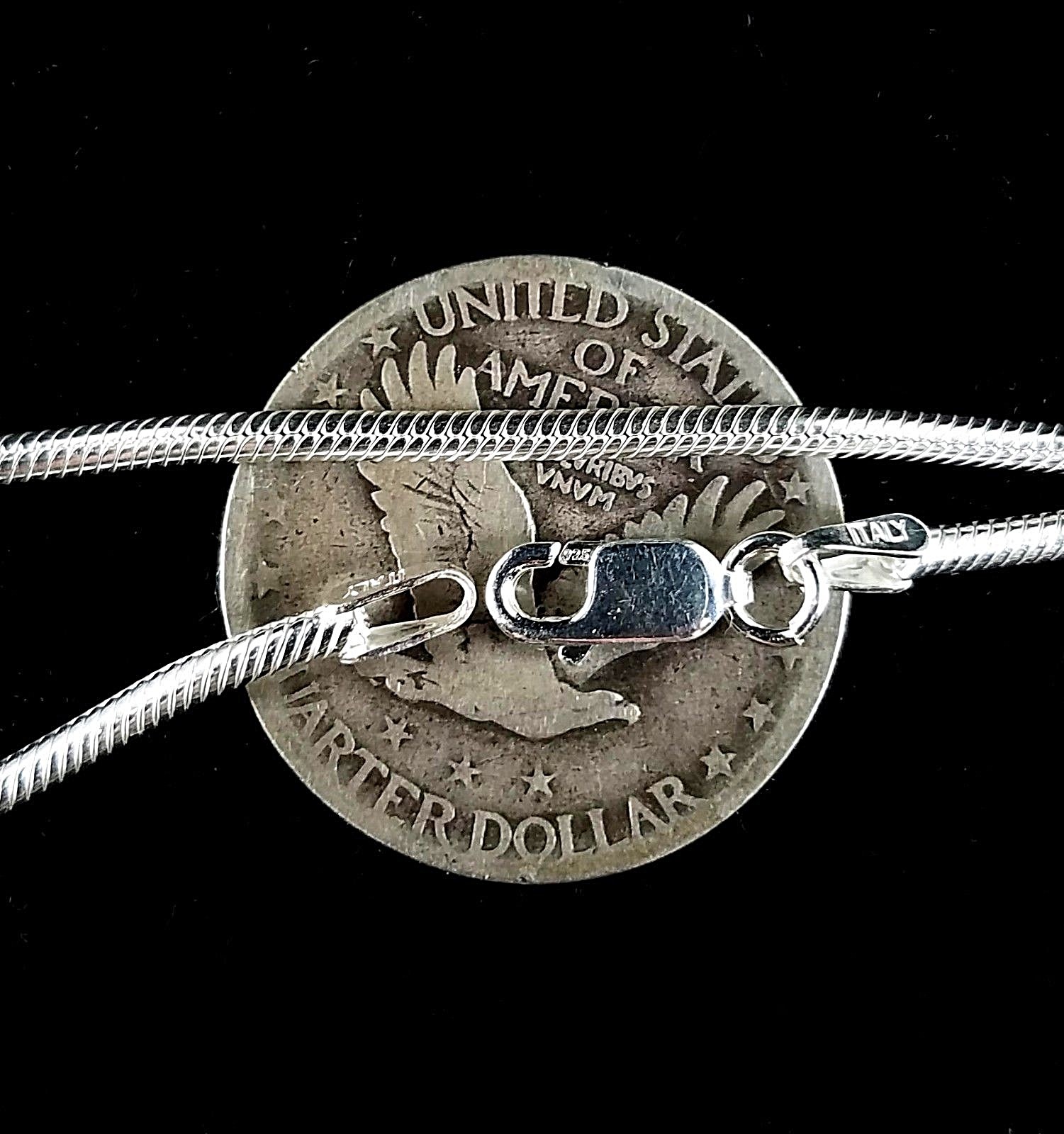 2MM Solid 925 Sterling Silver Italian ROUND SNAKE Chain Necklace Made In Italy