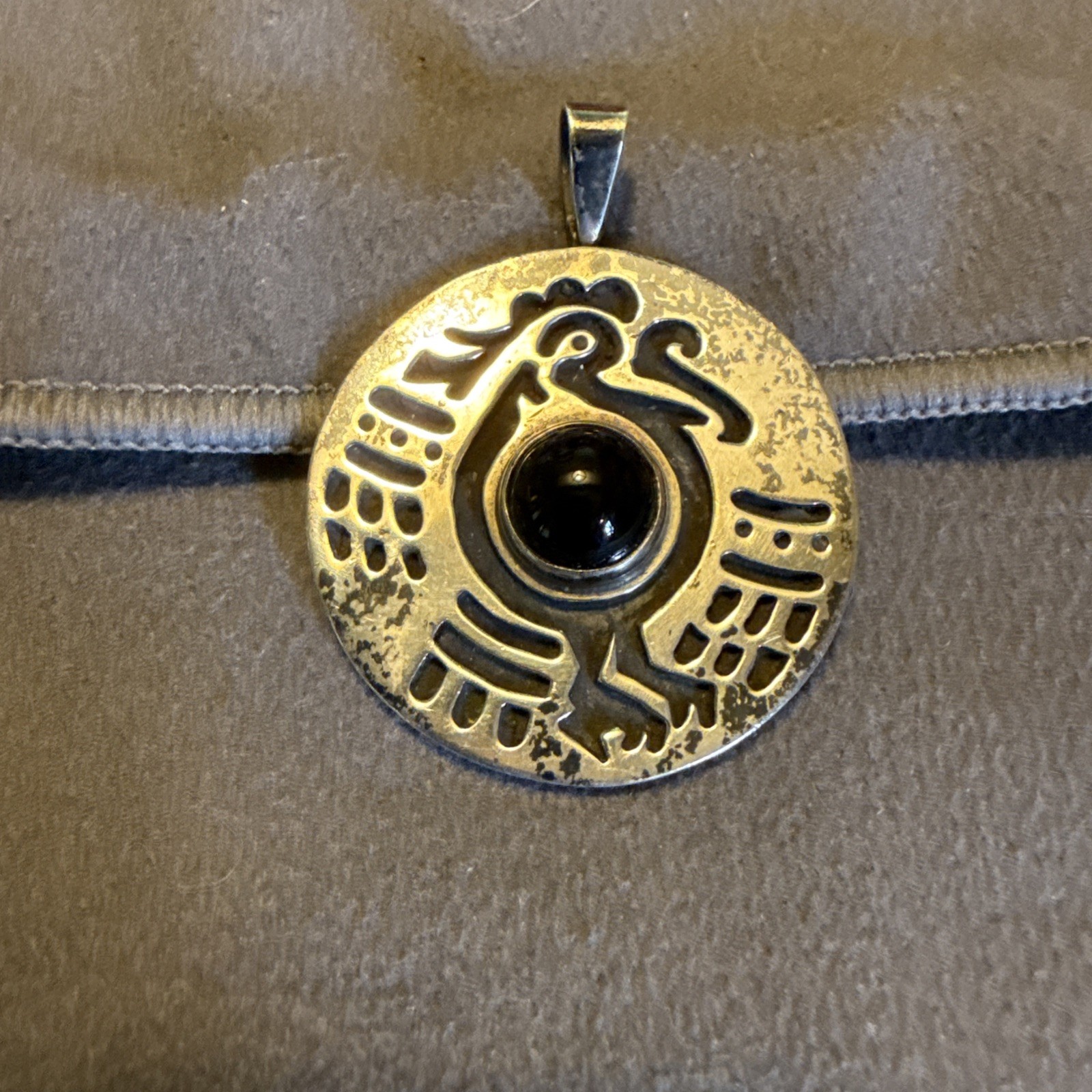 Sterling Pendant W/black Onyx