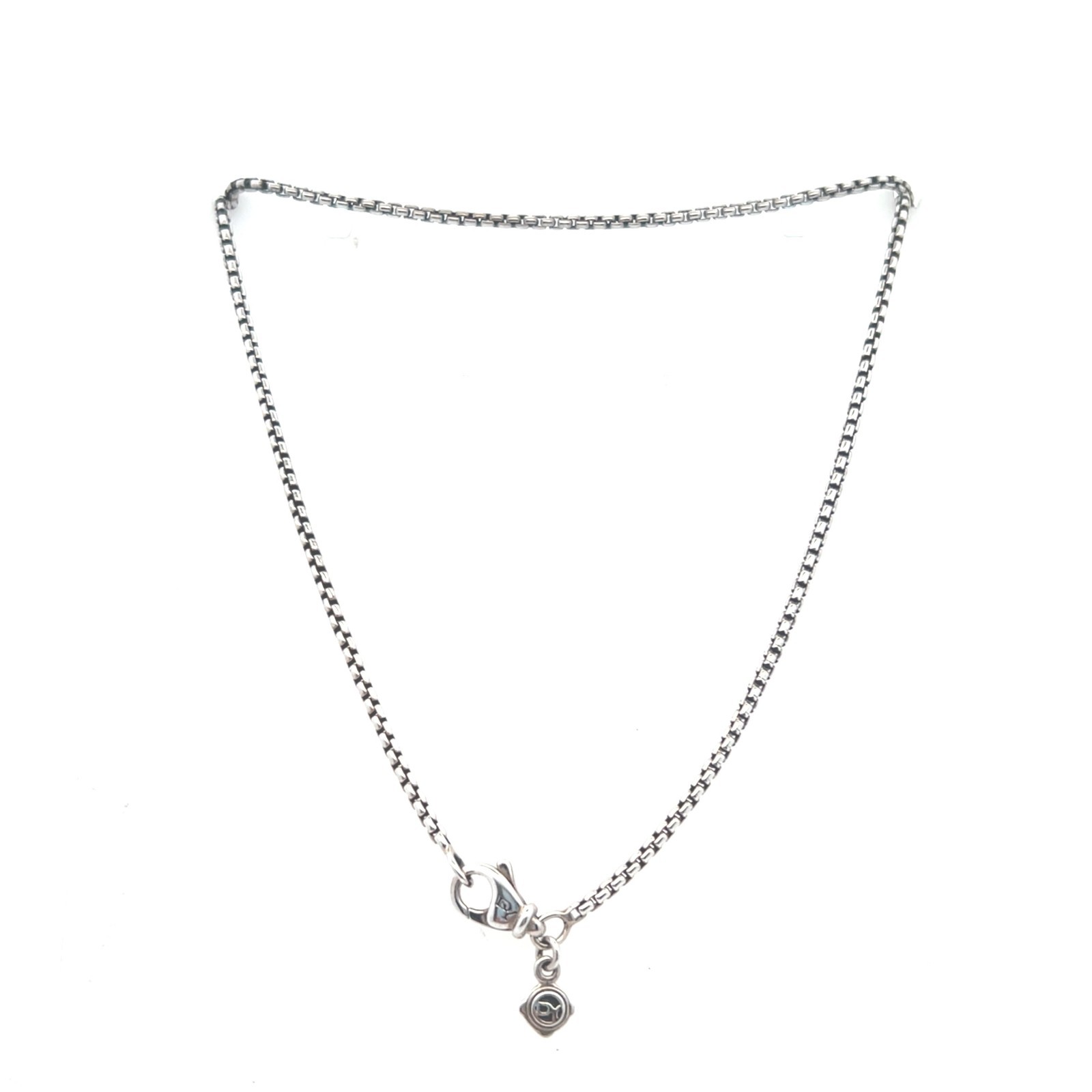 David Yurman Sterling Silver Chatelaine Amethyst Diamond Station Necklace