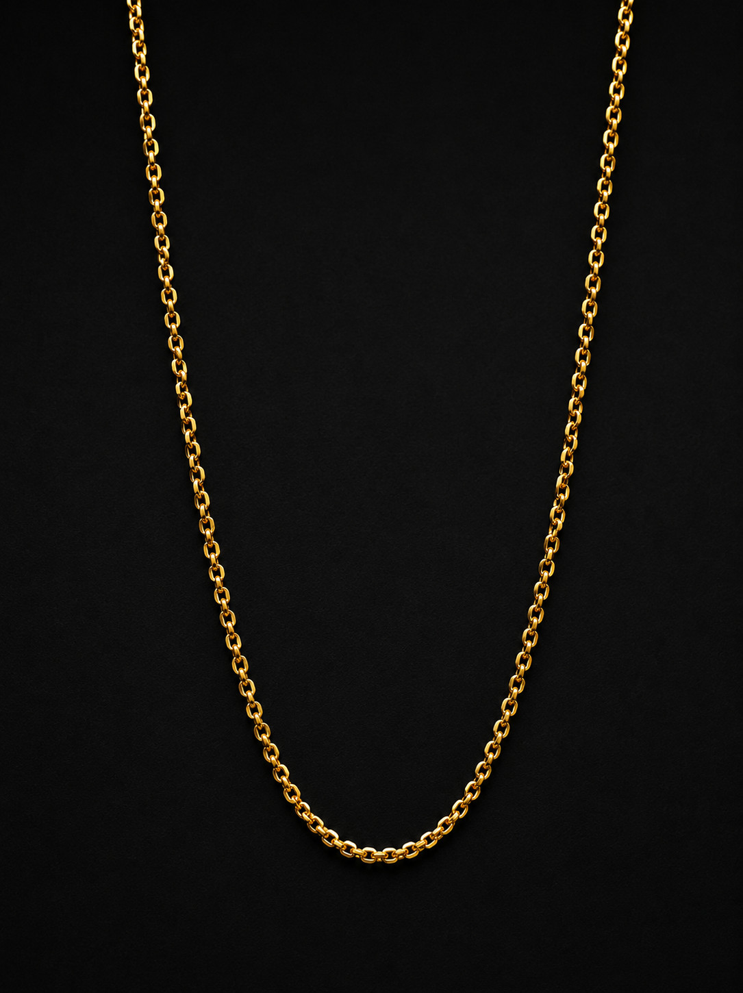 14K Solid Gold Italian Diamond Cut Cable Chain 1mm Necklace 16″ 18″ 20″