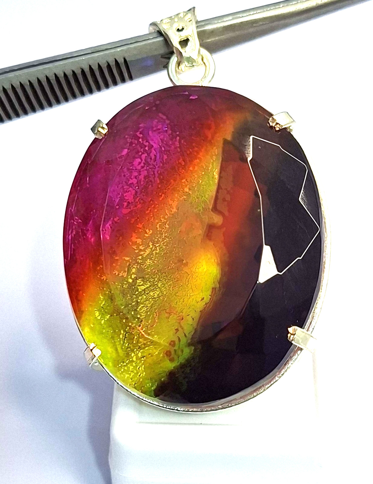 Tourmaline Lab Created 214 Ct Pendant Oval Cut Certified Loose Gemstone SP1195