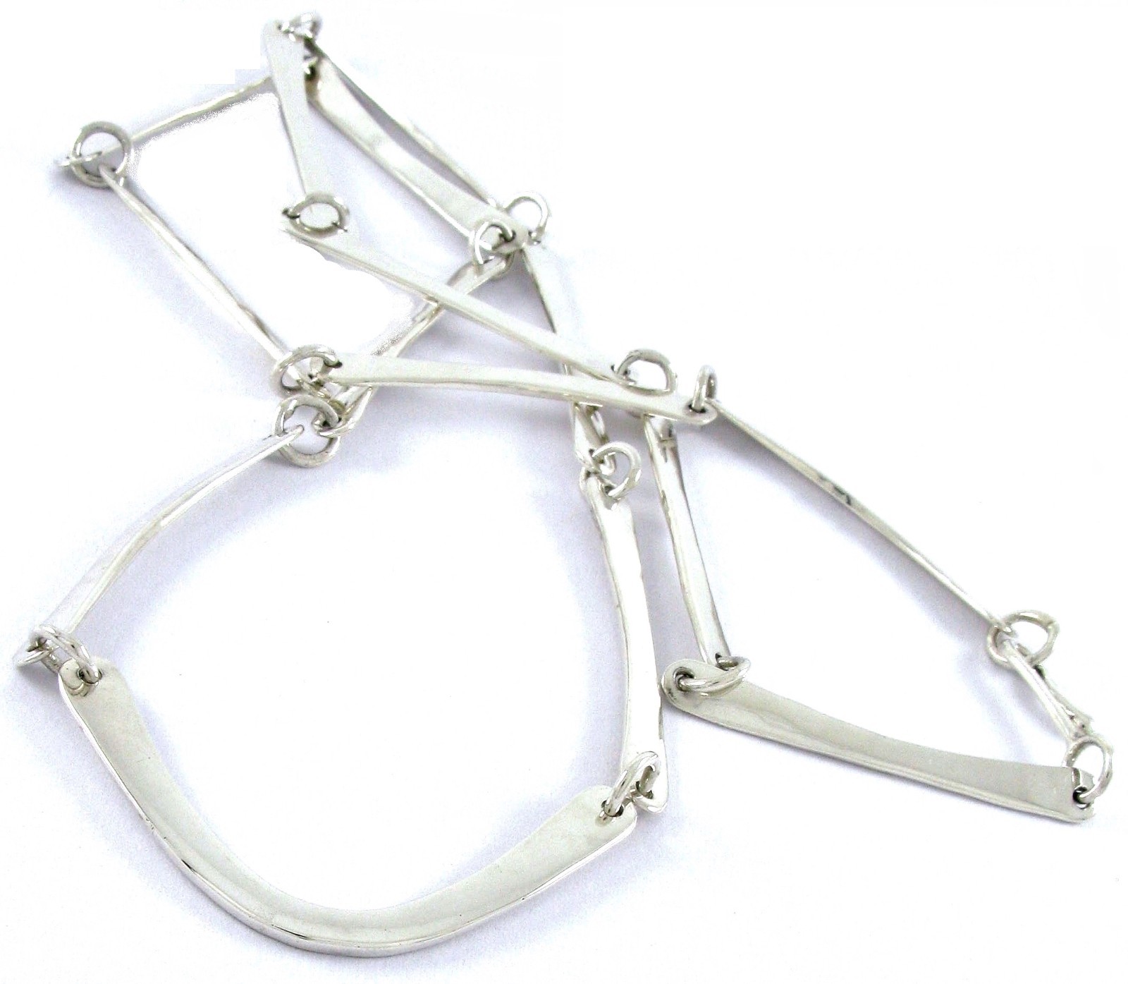 Jeep Collins Sterling Silver 925 Bar Link Chain 26.5″ Necklace 33.1G
