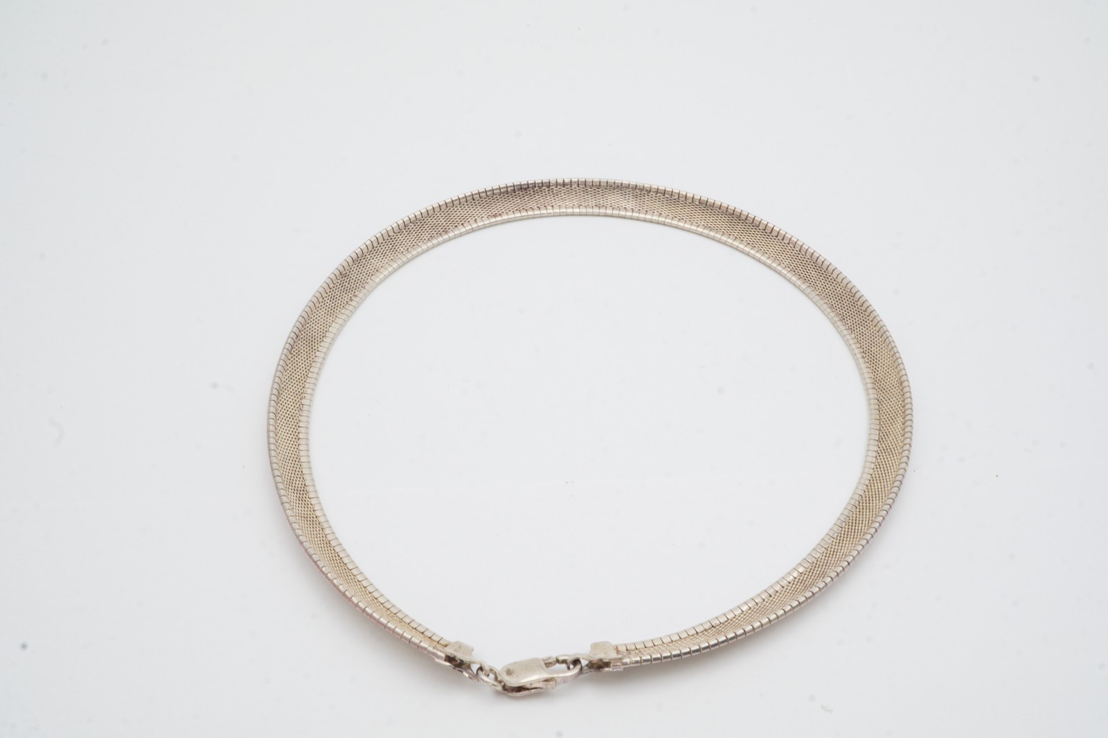 Milor Sterling Silver 925 Omega Necklace 18″ 10mm