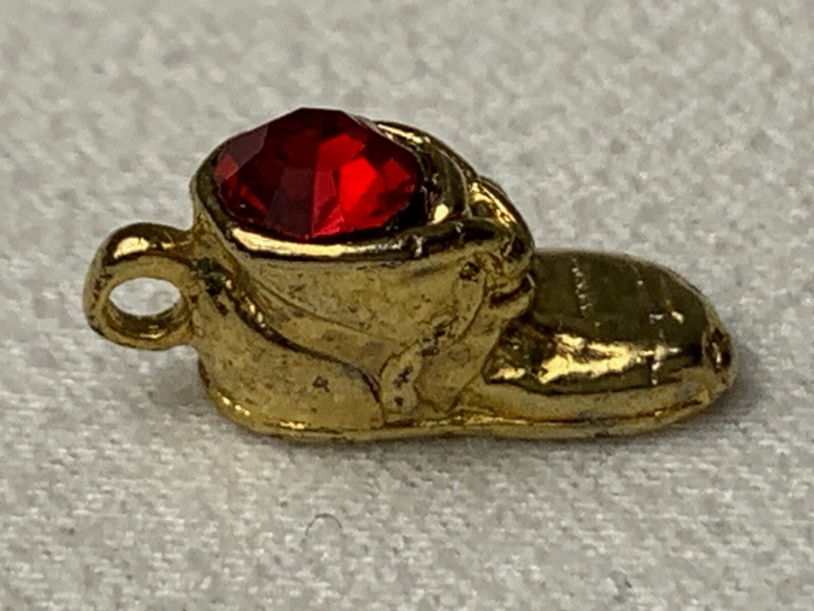 Vintage Baby Shoe Booty Pendant Charm Jeweled Birthstone CHARMS