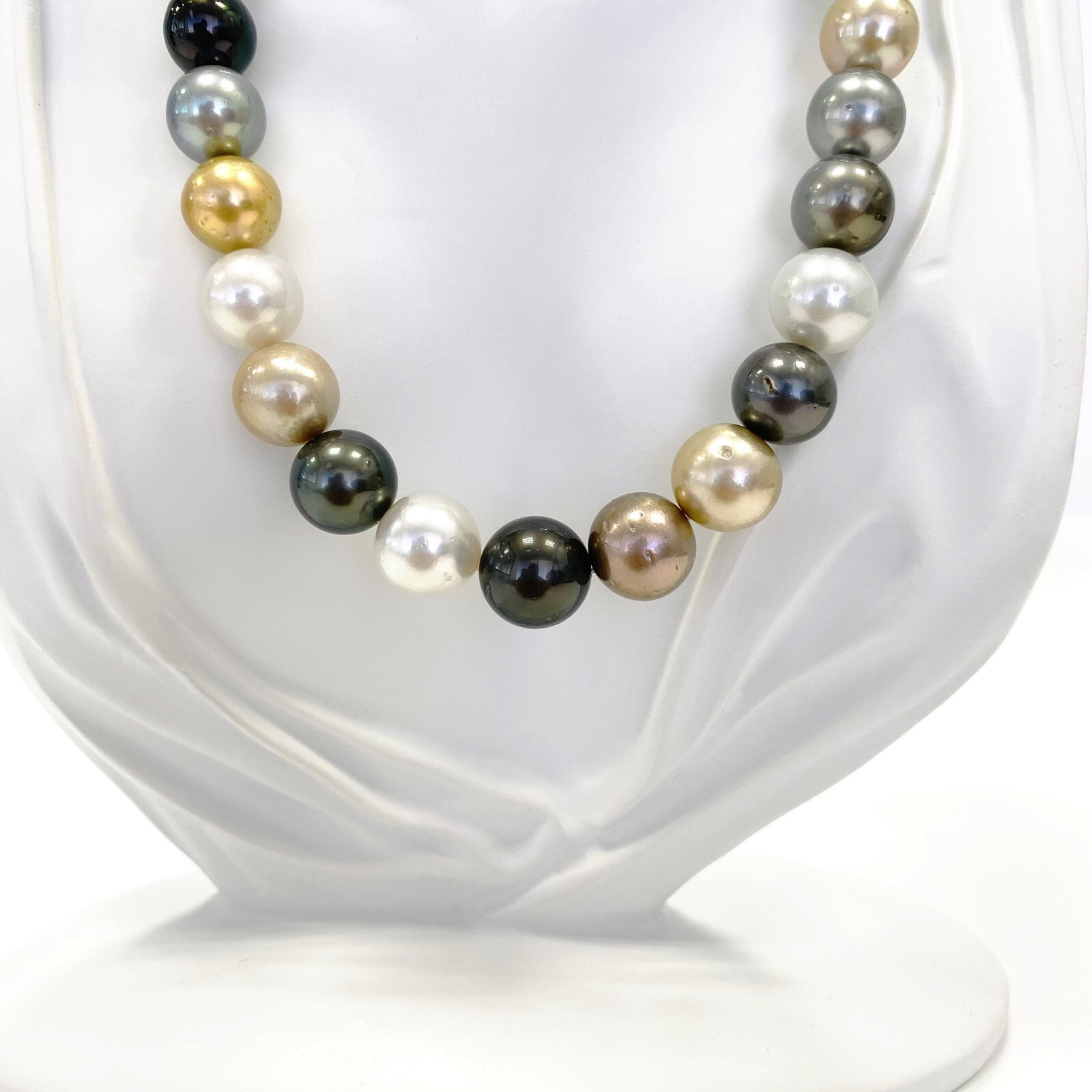 Tahitian Pearl Necklace Loose Strand 11mm-14mm Rounds Multicolor High Luster