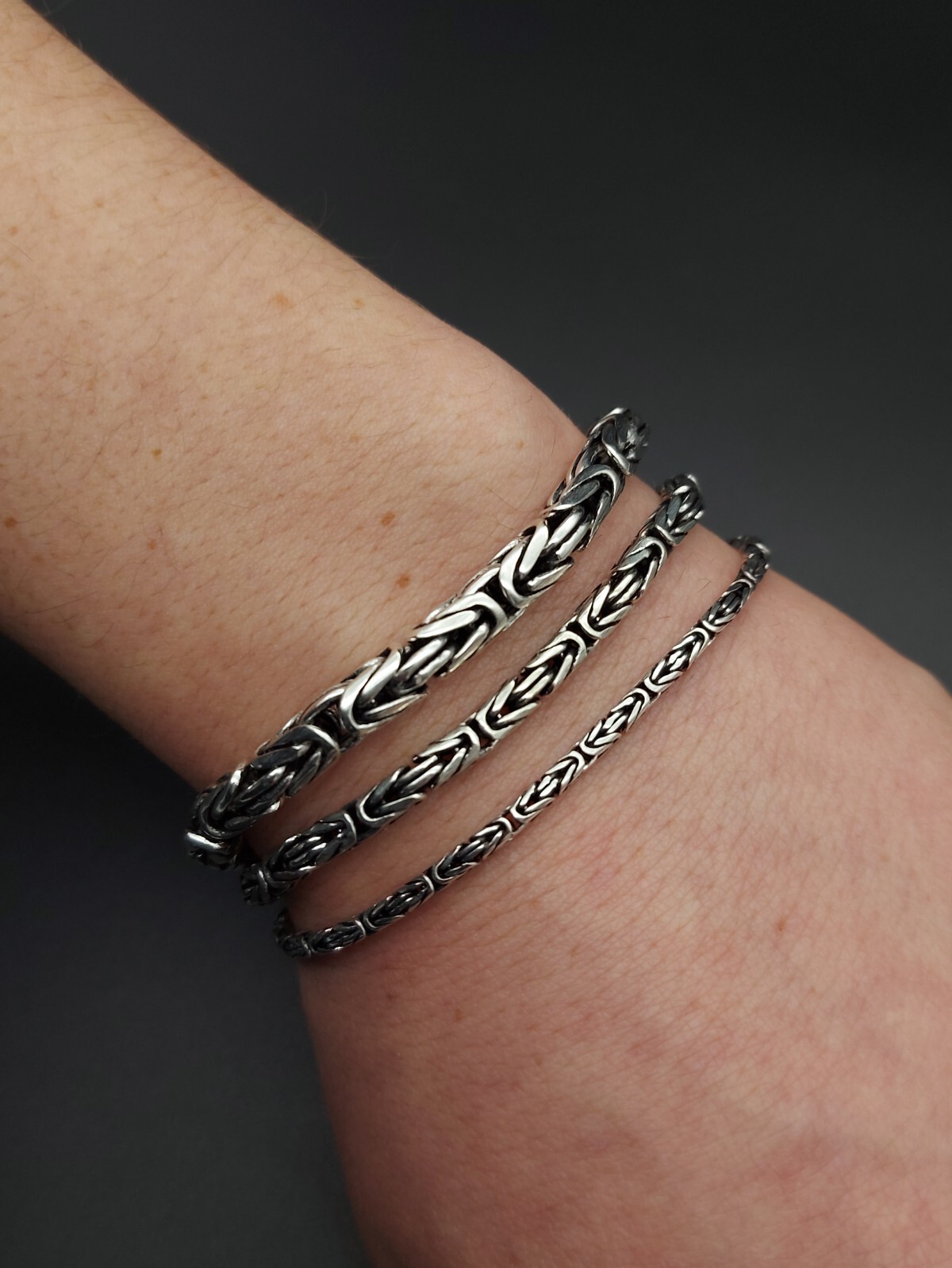 Sterling Silver 925 King Chain King Bracelet 2.5 / 4 / 6mm Solid Silver NEW