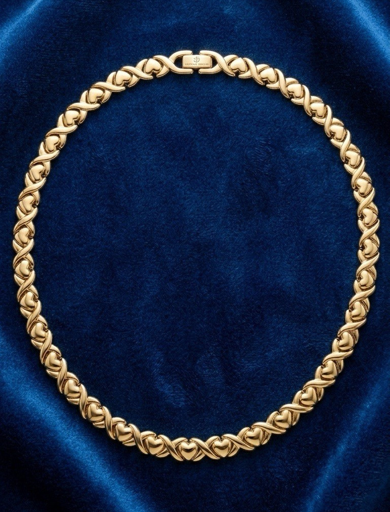 14k Yellow Gold Byzantine Chain Necklace, No Stone , gold plated