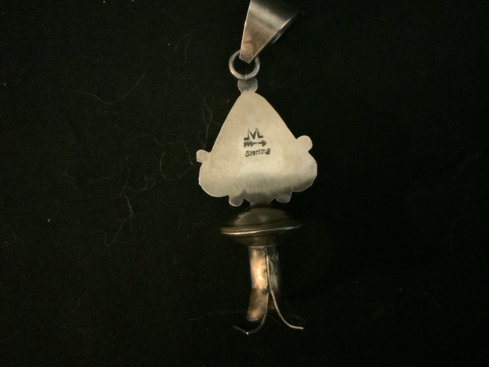 Sterling Silver/925 Large Blue Moon Squash Pendant Large Bail