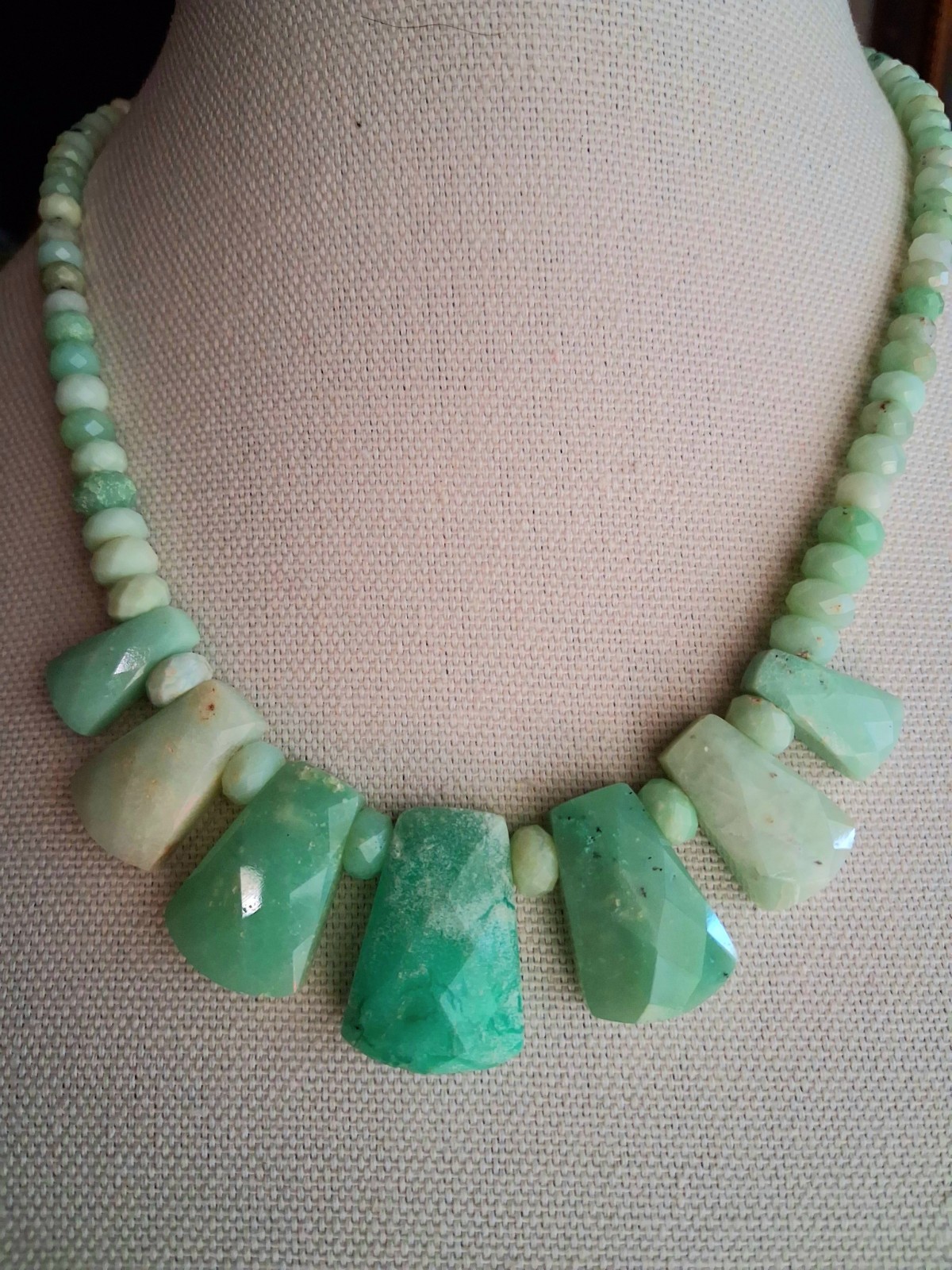 Jay King Sterling Silver Green Opal Necklace New Original Price $197.00