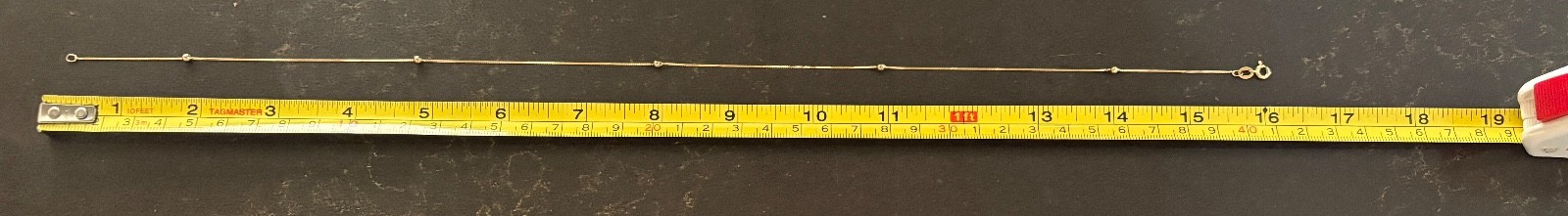 14k Solid Yellow Gold Serpentine Chain Necklace – 16 inch, 2g – Made in Italy