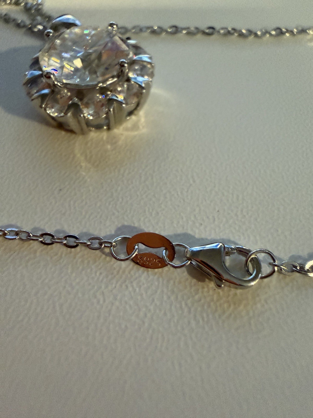 10 Carat Moissanite Necklace With Sterling Silver 925
