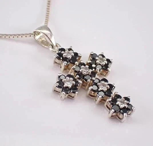 2.00Ct Round Cut Lab-Created Diamond Cross Pendant 14K White Gold Plated