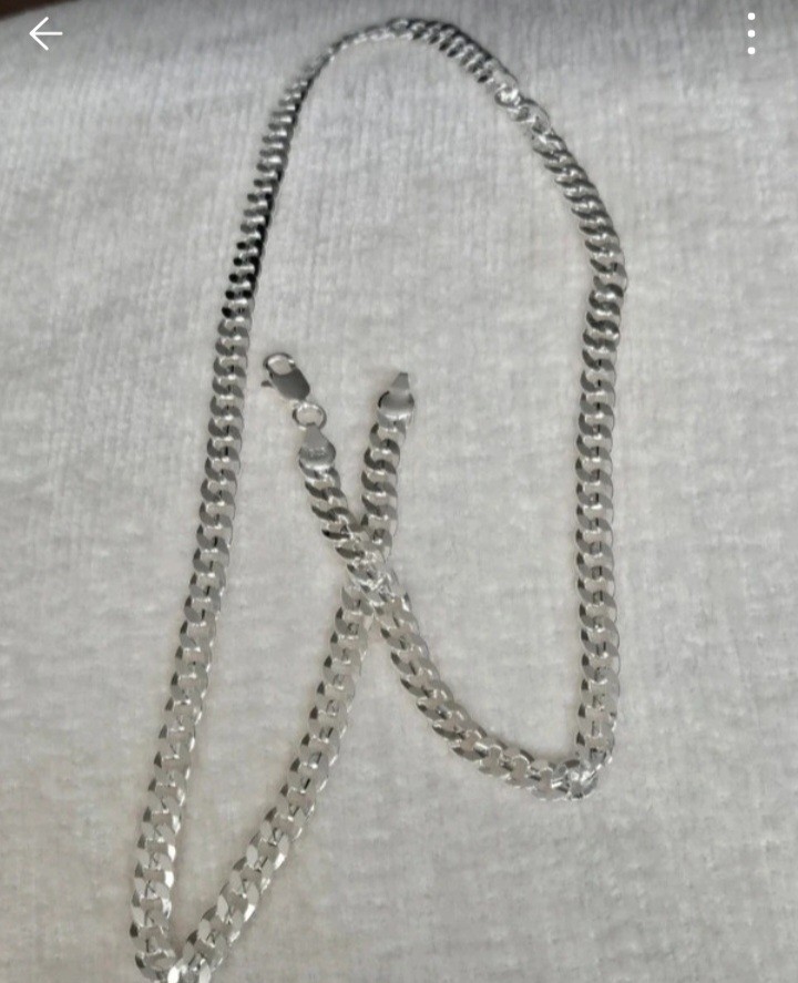 24″ 925 Hallmarked Silver 7MM Width Unisex Necklace. Brand New. UK Seller.