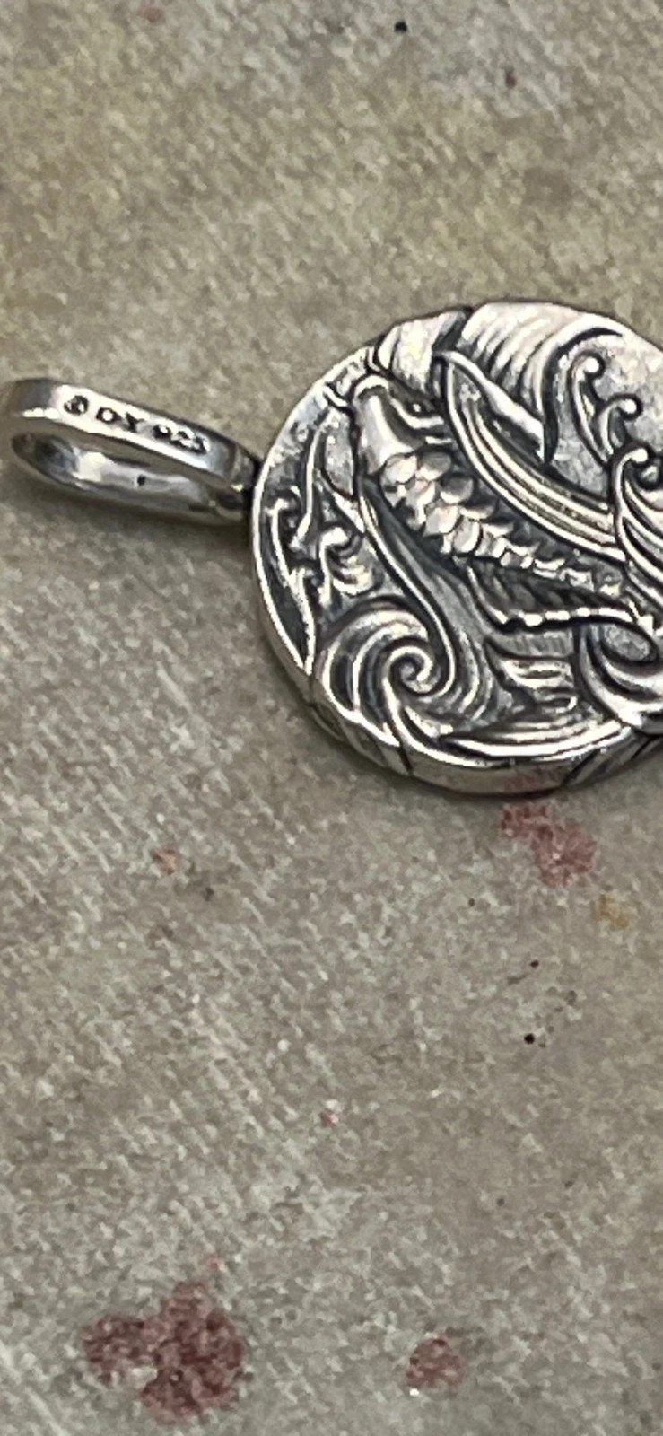 David Yurman Sterling Silver Dragon Amulet b