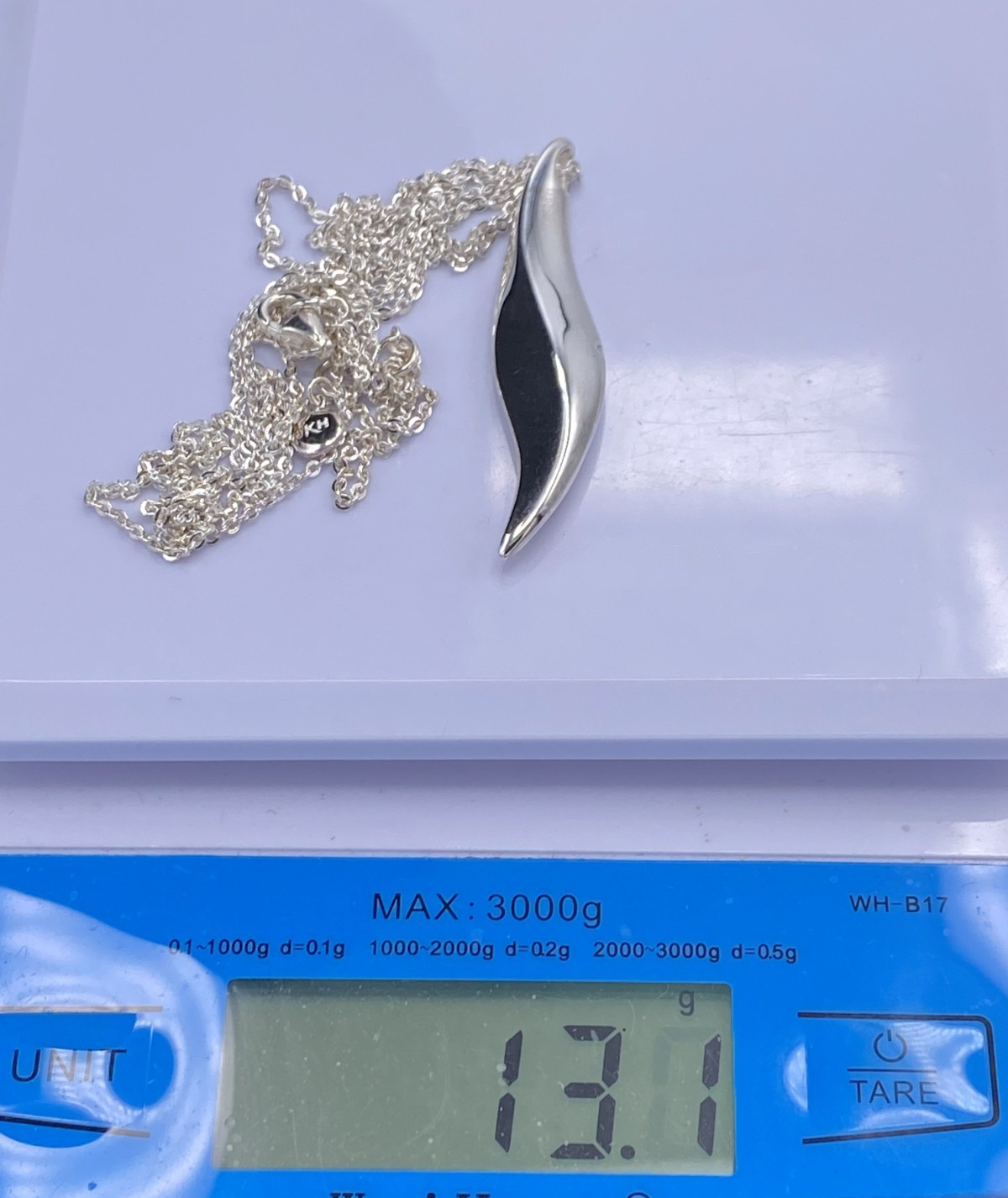 Kit Heath Sterling Silver Edge Long Pendant Necklace 26–30″ Signed NWT 13g