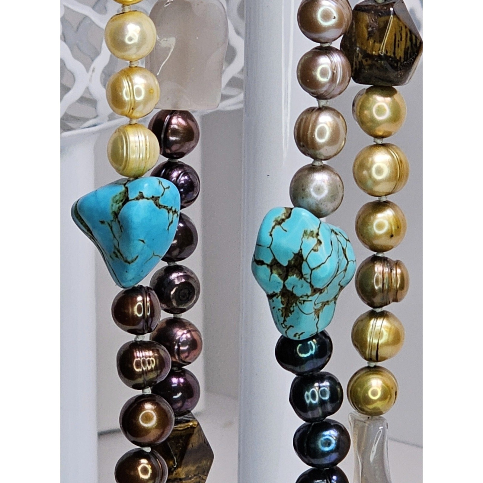 Multi-Gemstone Necklace 48″ Long – Colorful – Fashion – Beautiful