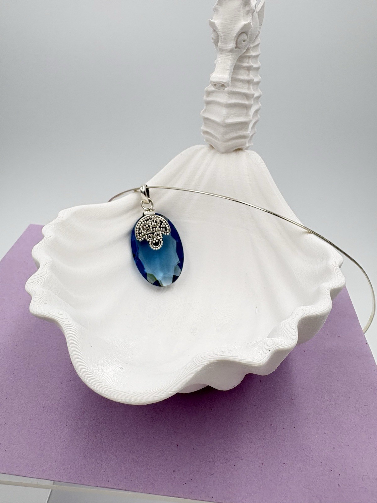 925 Solid Sterling Silver 24CT Genuine Tanzanite Gemstone Pendant – Pendant Only