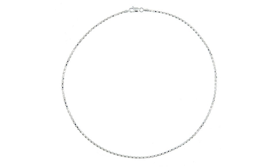 1.8MM Solid 925 Sterling Silver Italian POPCORN CHAIN Necklace Italy 925 Stamped