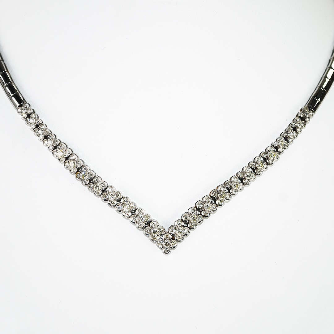 18K White Gold Diamond Necklace 2.00ct