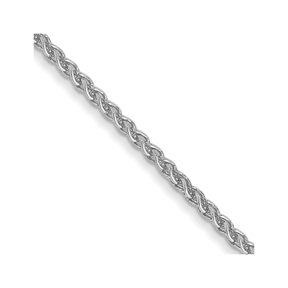 14K White Gold 1.05mm Spiga Chain Necklace 26″ for Women Men 2.79g