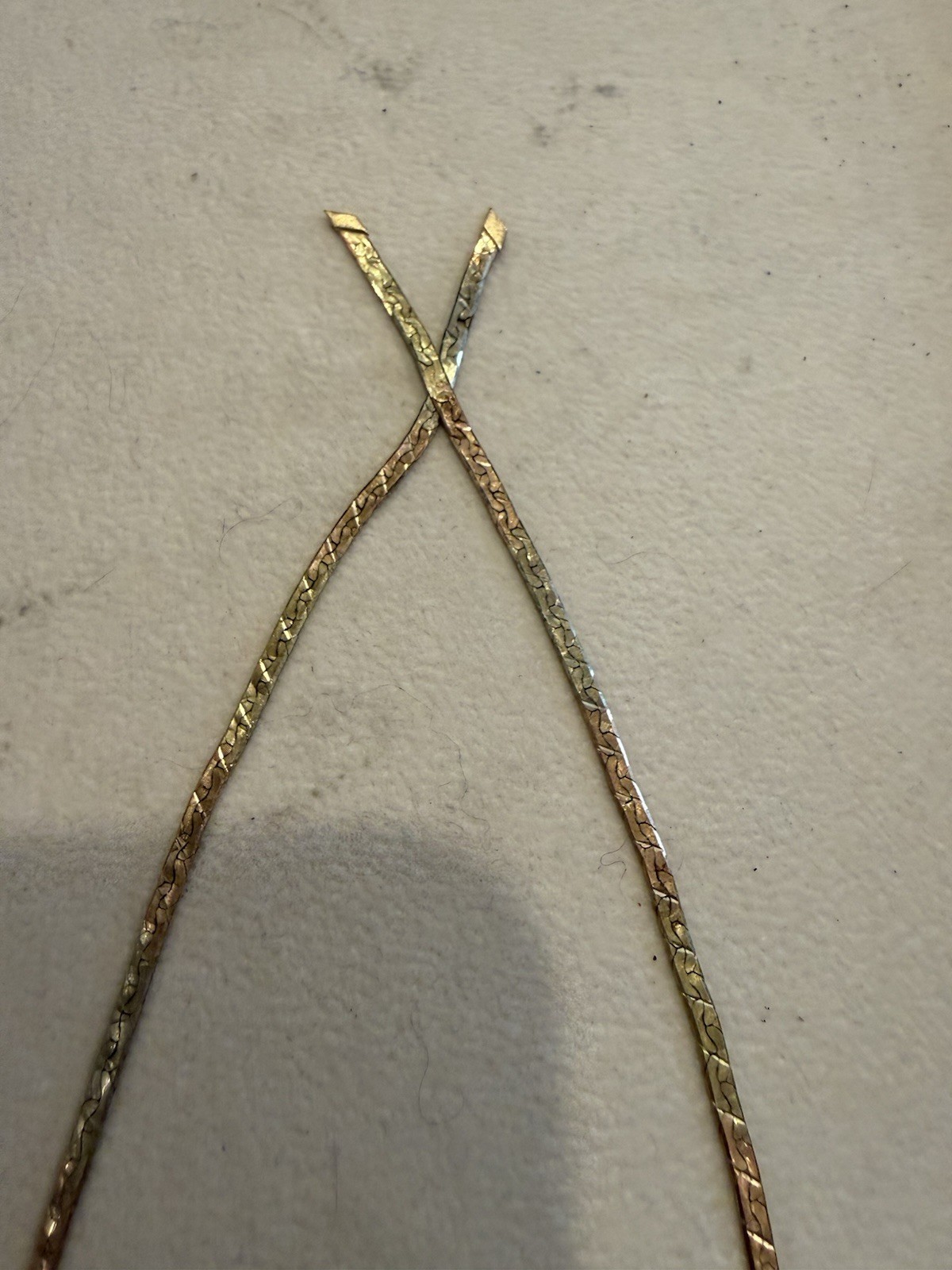 14 Kt Tri-gold Necklace 7.33 Grams