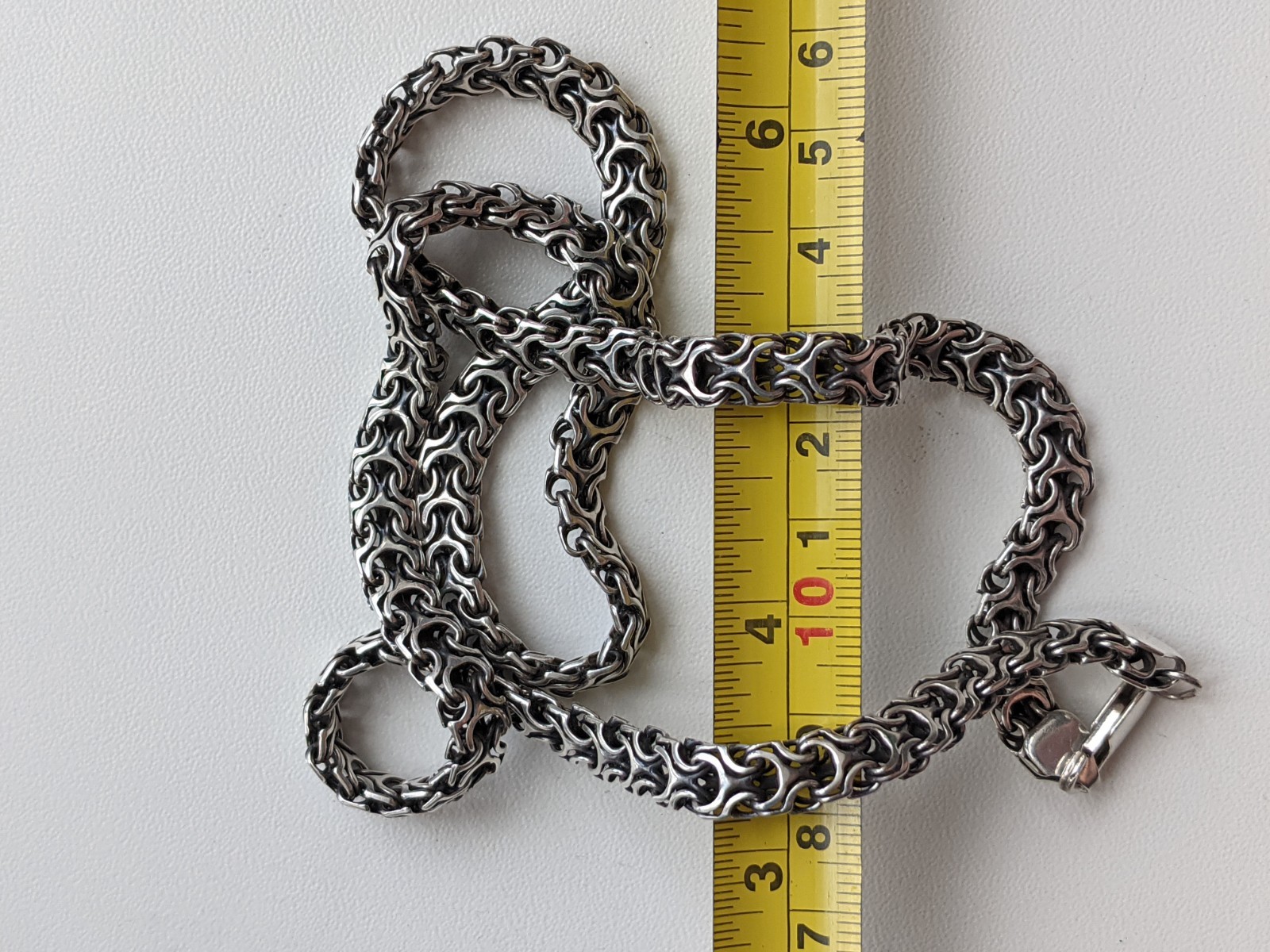 Solid 925 Sterling Silver Chain Necklace 65cm 25.6″ Heavy Mens 49.39g Jewelry