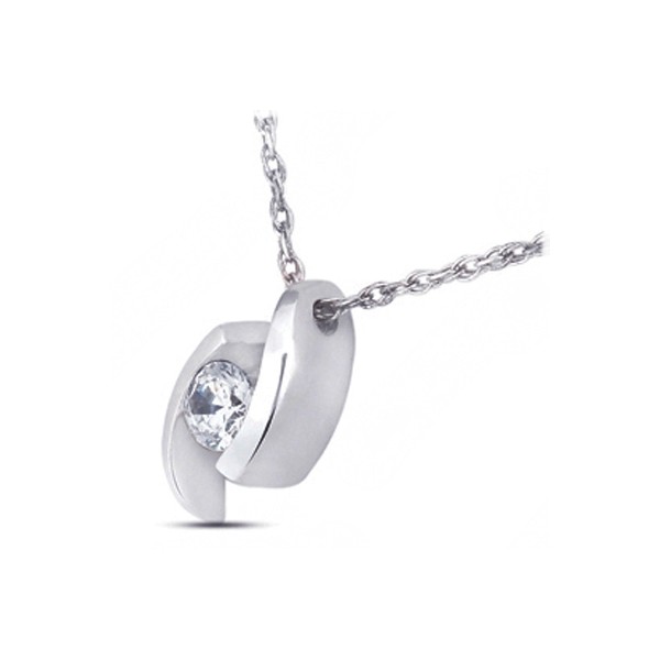 3/4 CT I SI1 Round Cut Earth Mined Certified Diamond 14k Gold Solitaire Pendant