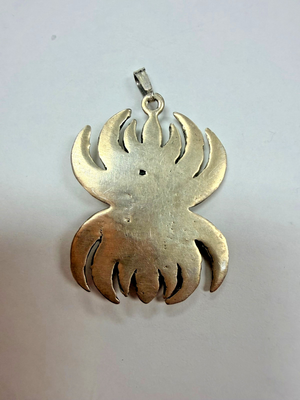 Unknown Designer Sterling Silver Light Blue Stone Drop Pendant [115DuW]