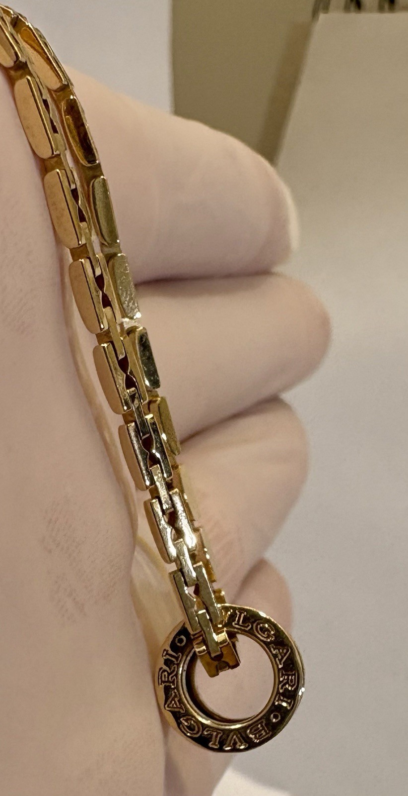 bvlgari B.zero1 Gold Necklace thick chain model