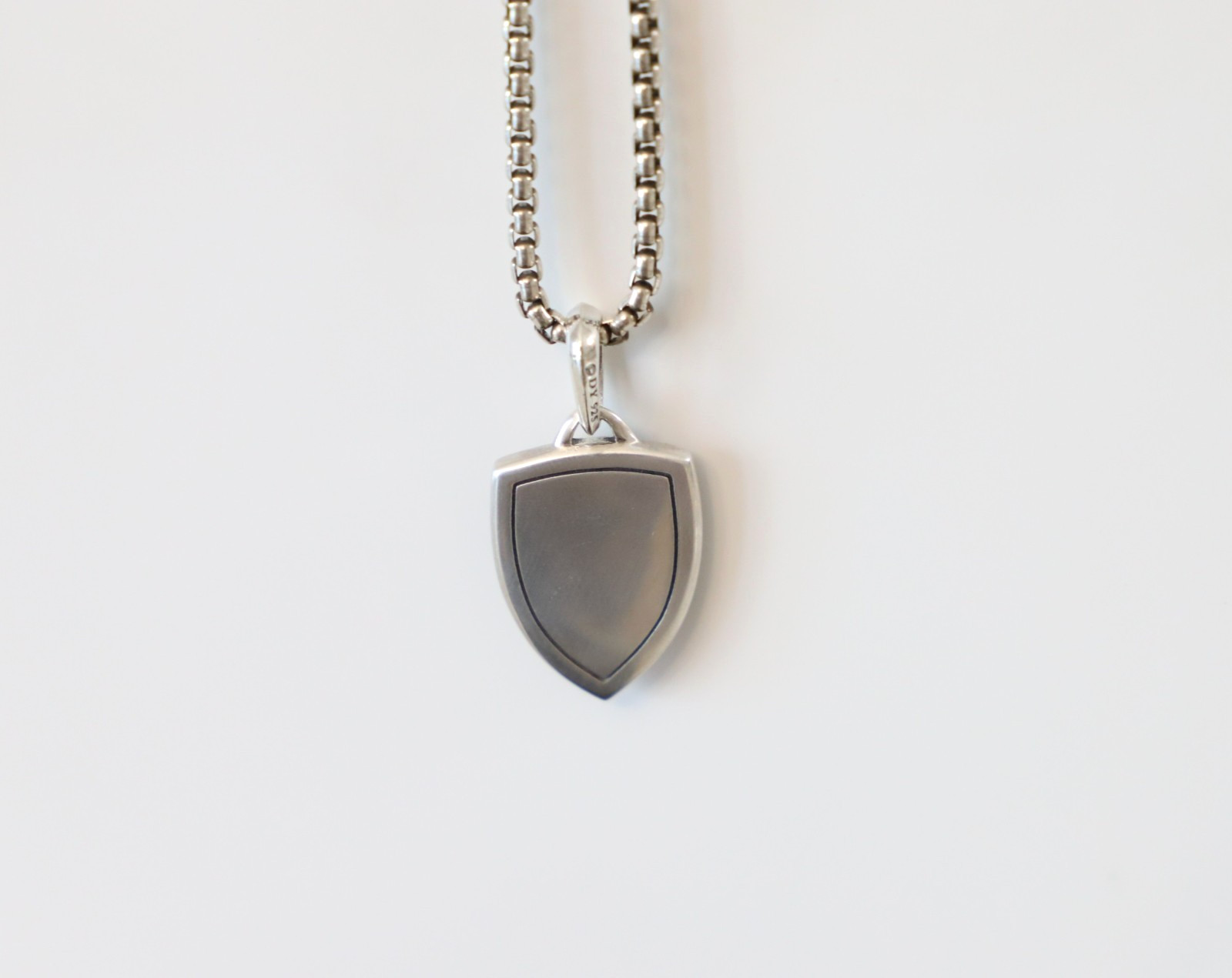 Men’s David Yurman Saint Michael Pendant Amulet with w/ 2.7mm Box Necklace