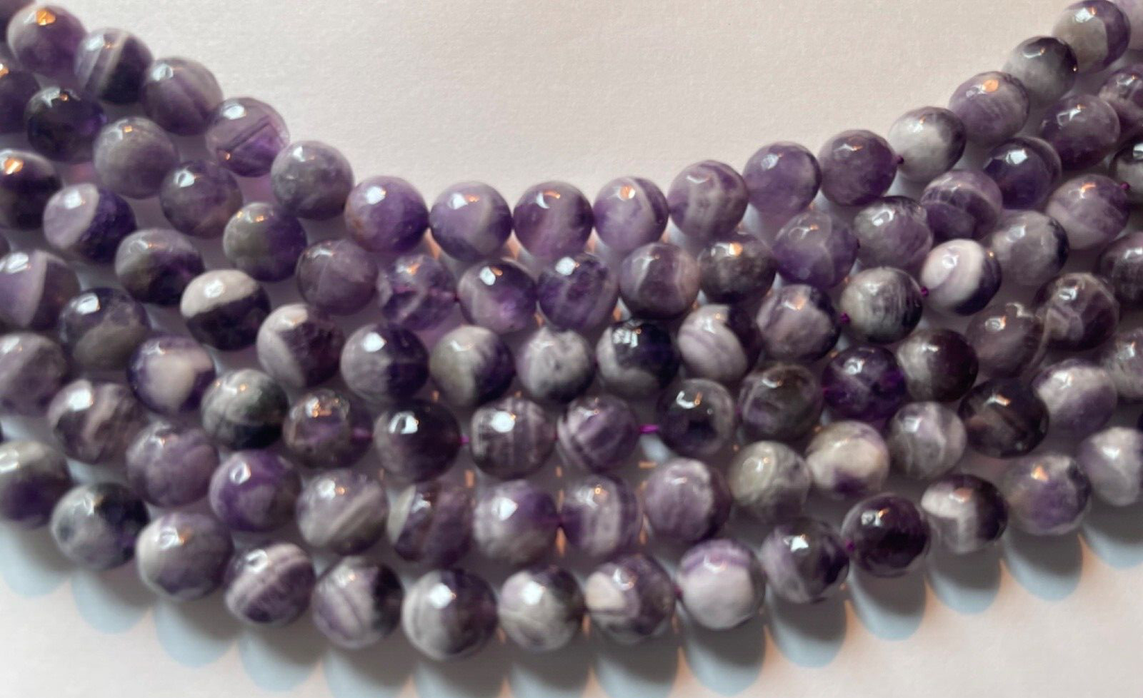 Pretty Colorful Cape Amethyst Beads Faceted 9.5-10mm 15″ Strand BELOW WHOLESALE