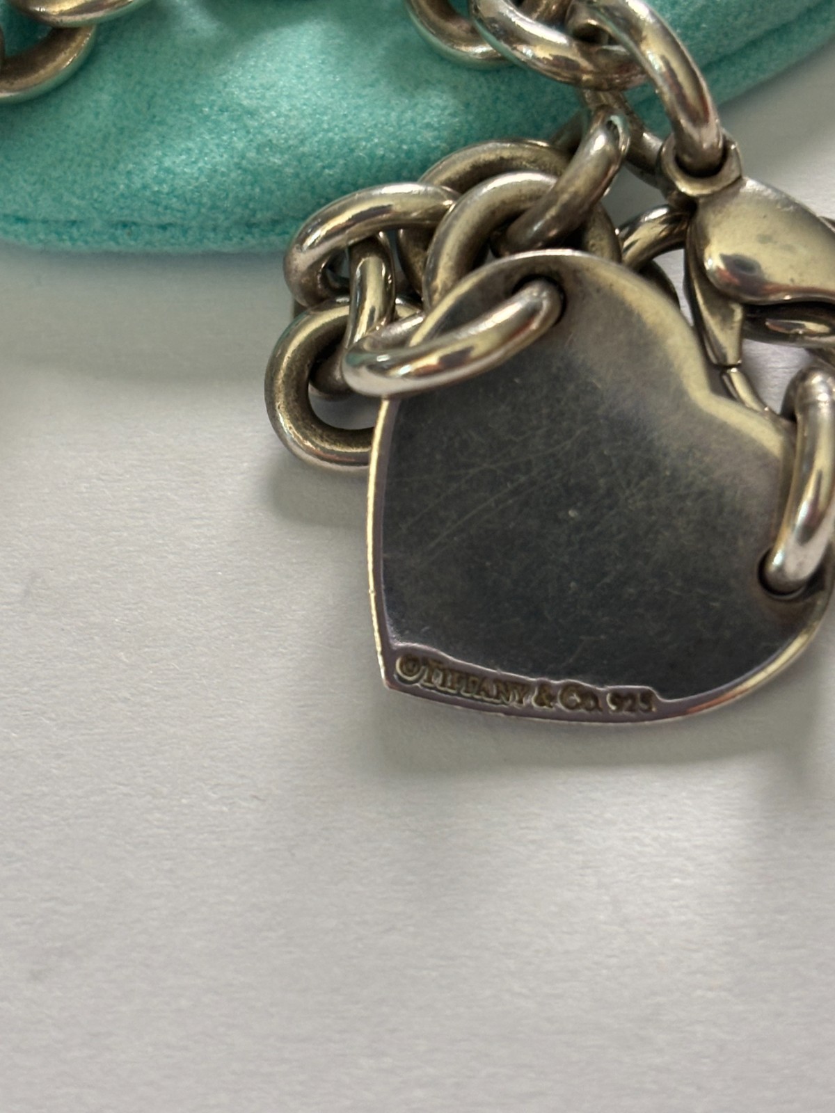 Tiffany & Co. Return to Tiffany Heart Tag Charm Necklace 925 Sterling 15 inch