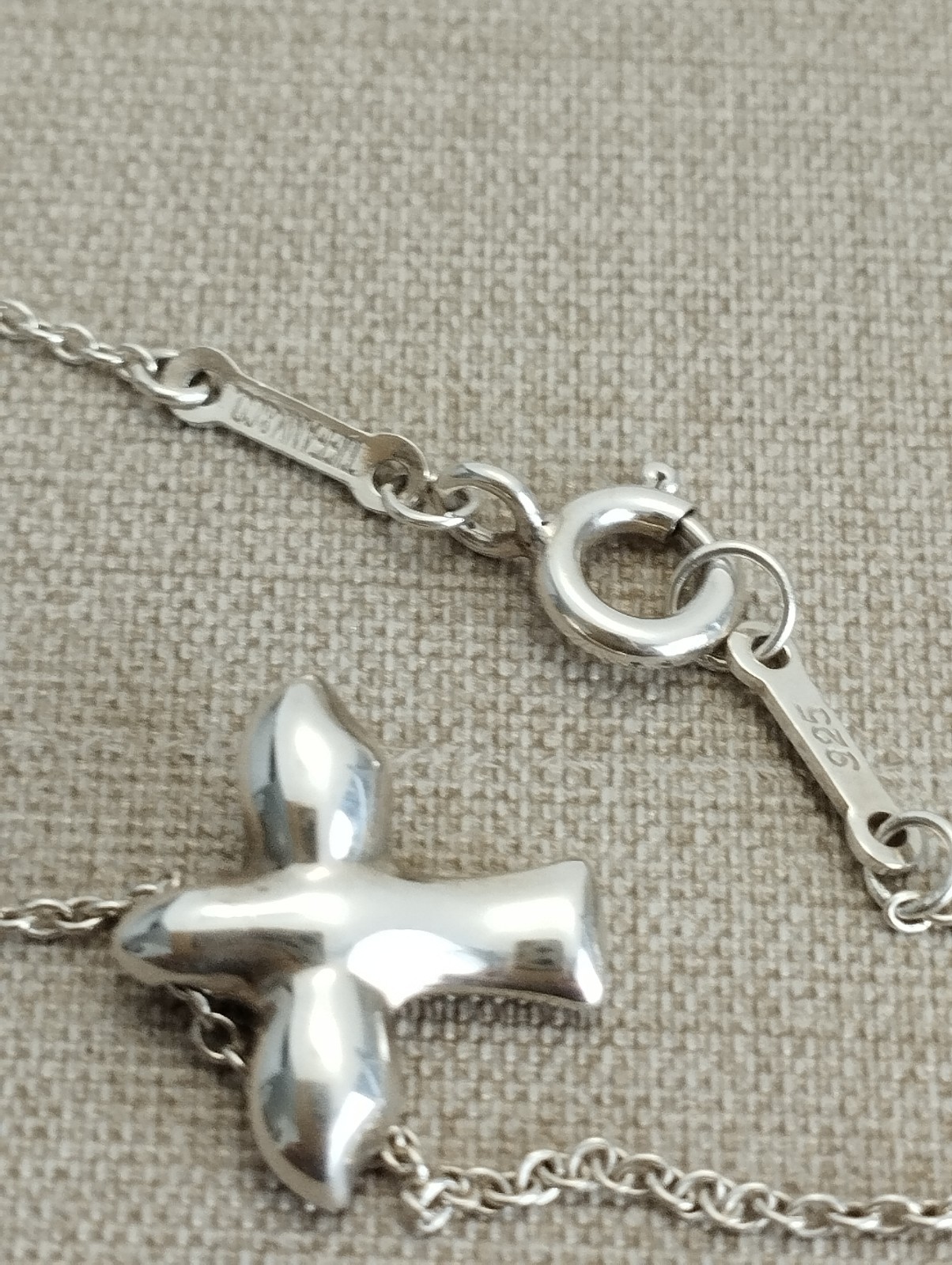 VTG Tiffany & Co. Elsa Peretti Bird Cross Pendant Sterling Silver 925