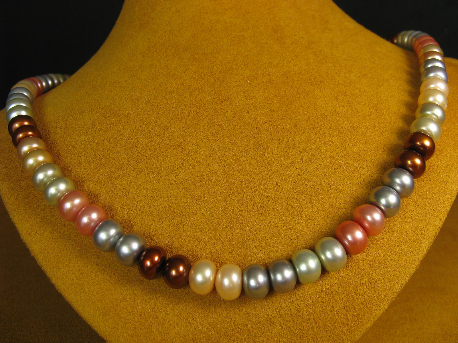 PEARL NECKLACE MULTI COLOR STRAND STRING SS HONORA GELATO Gift Valentine’s Day