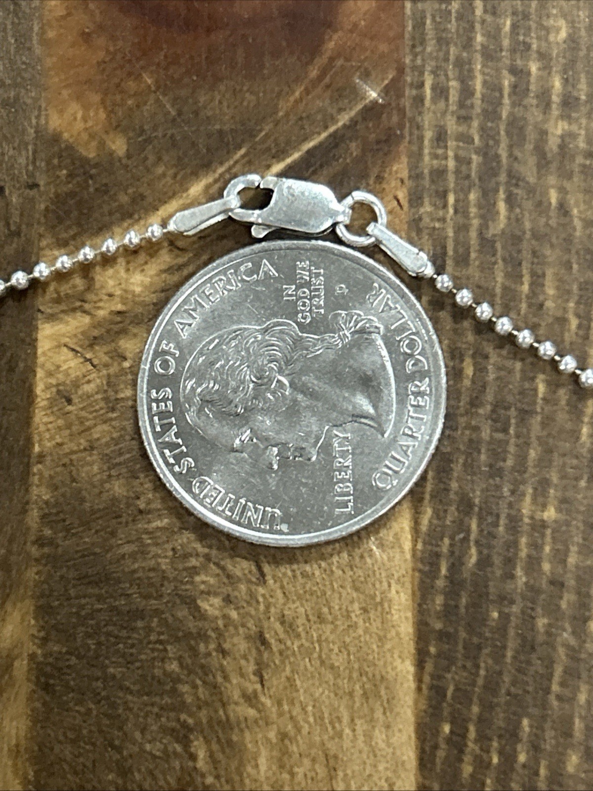 18” Italian Sterling Silver Bead Chain Necklace 3.4 Grams
