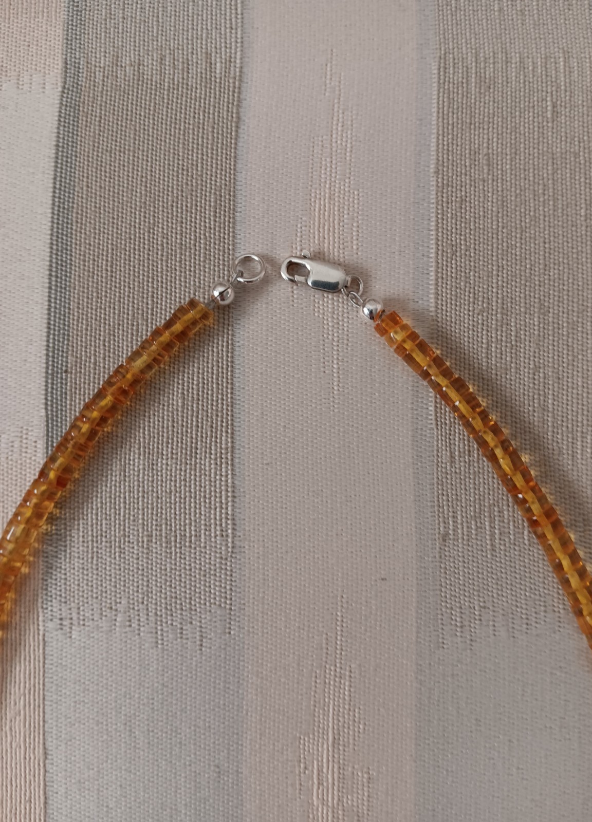 Beautiful Natural Amber Heishi And Sleeping Beauty Turquoise Necklace 21 In 925