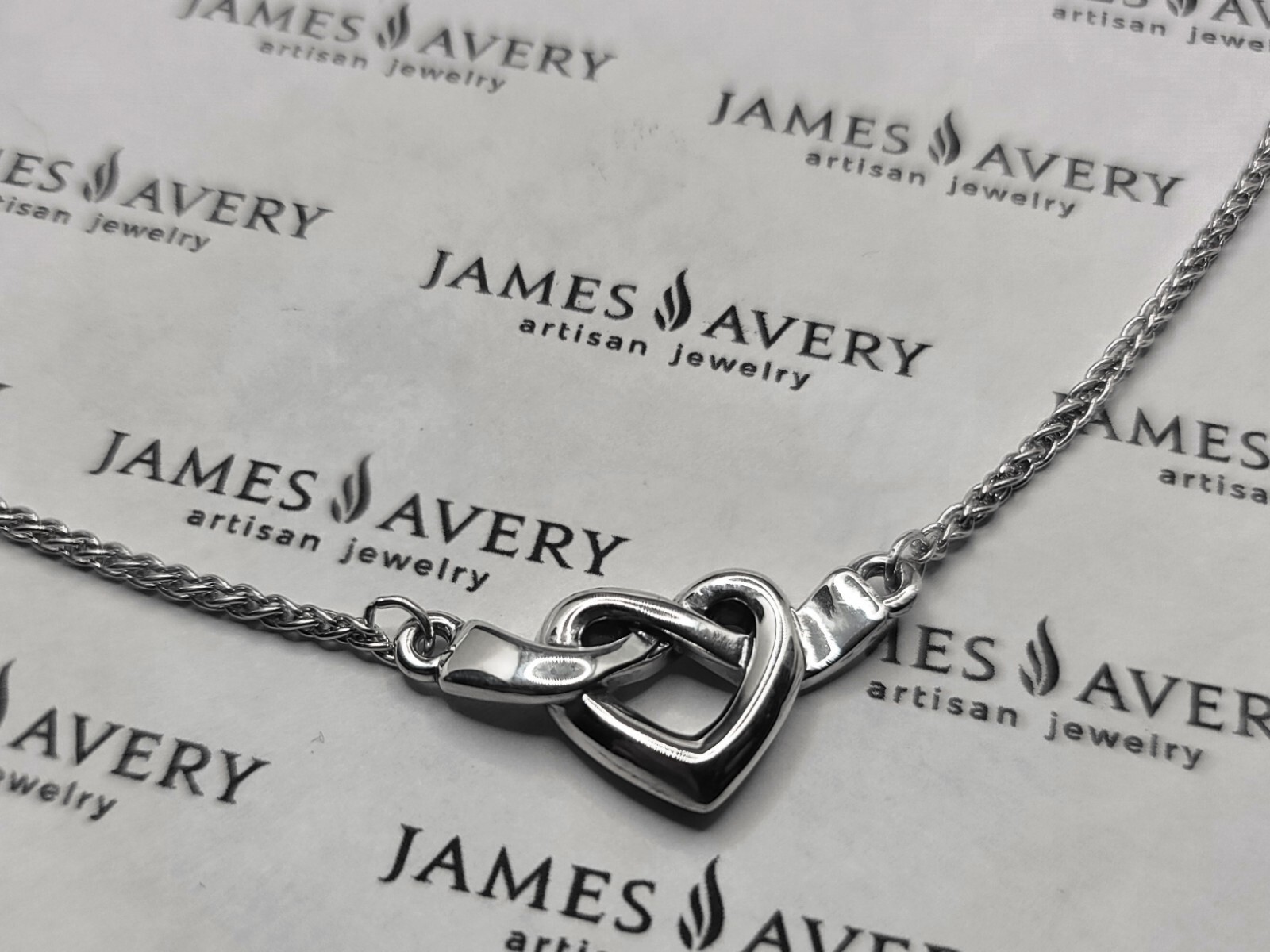Authentic James Avery Heart Knot Necklace 17″ 16″ & 15″ 925 DB-88, NK-79 $ 145