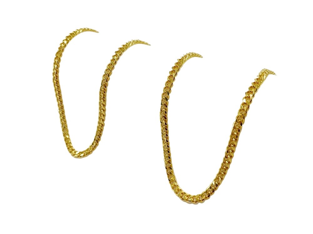 18K Yellow Gold 4mm Solid Curb Miami Cuban Chain Link Mens Womens Necklace 20″