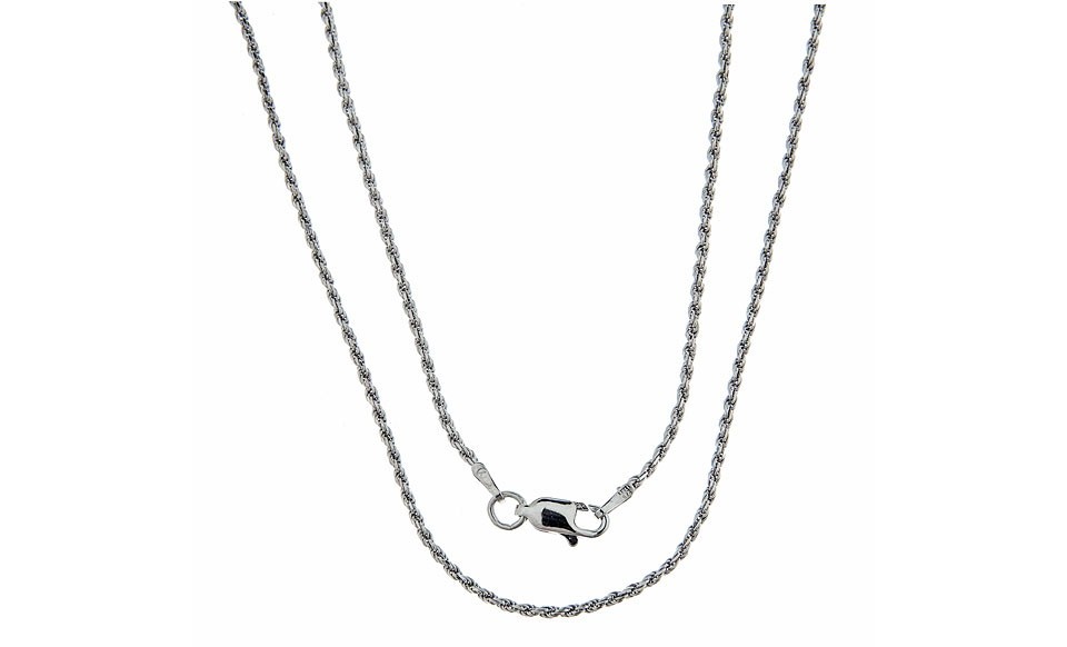 1.5MM Solid 925 Sterling Silver Italian DIAMOND CUT ROPE CHAIN Necklace Italy