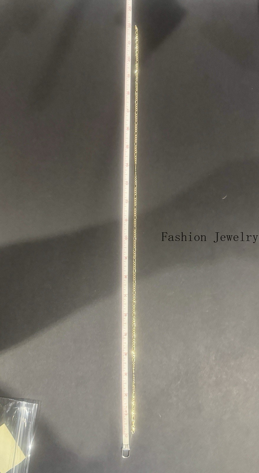 Solid 14K Yellow Gold Figaro Chain Necklace 24″ Long 4.15g Genuine Mens