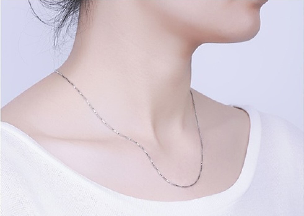 Italian 925 Sterling Silver 1mm Box Chain Necklace 16″- 30″